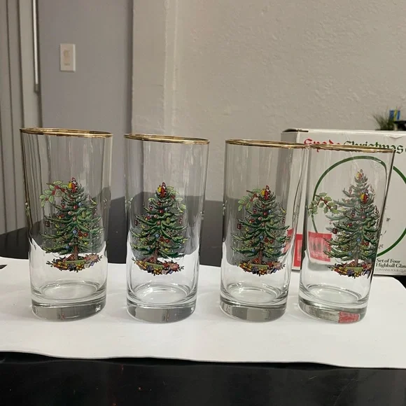 Spode Holiday Spode Christmas Tree Highball Glasses Poshmark